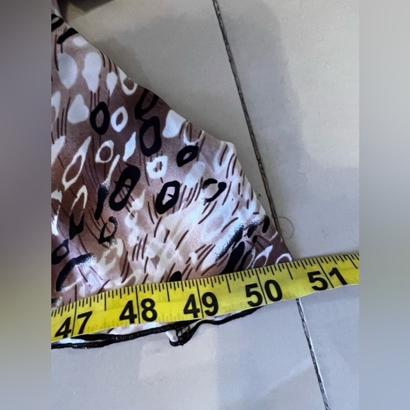 Jaclyn Smith Skirt Womens 2X Plus Brown Black Flare Lined Animal Print Side - Picture 12 of 15